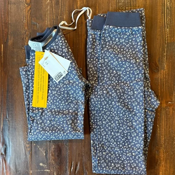 H&M Blue Floral Pajama Set Size 12Y NWT - Picture 1 of 1